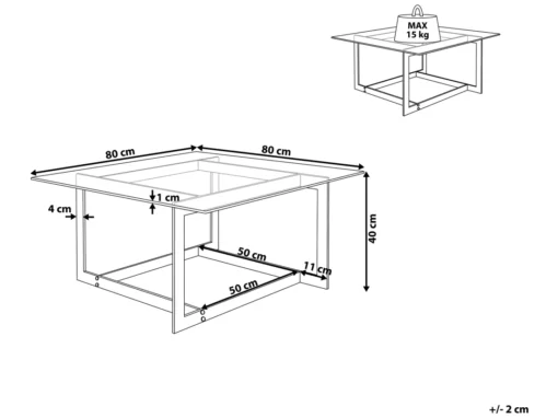 Table Basse Dorée En Verre CRYSTAL -Meilleur Meubles Magasin table basse 16208019