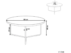 Table Basse Noire Avec Plateau En Bois MELODY BIG -Meilleur Meubles Magasin table basse 16208879
