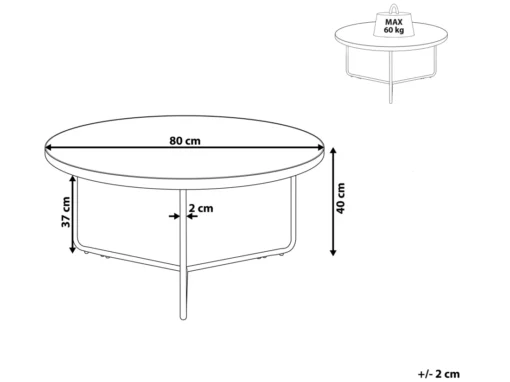 Table Basse Noire Avec Plateau En Bois MELODY BIG -Meilleur Meubles Magasin table basse 16208879