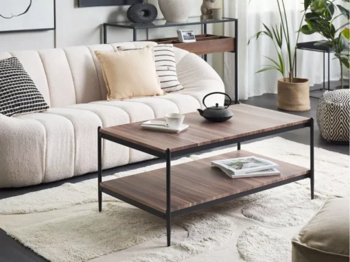 Table Basse Bois Sombre Et Noir AVOCA -Meilleur Meubles Magasin table basse 16209811