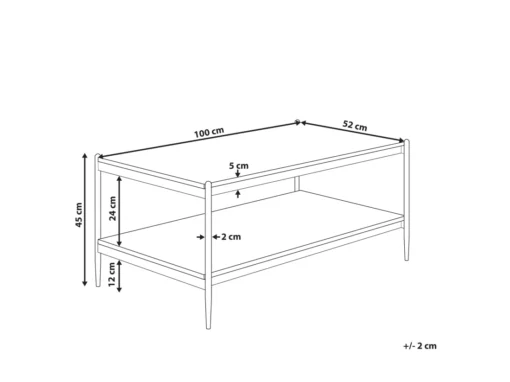 Table Basse Bois Sombre Et Noir AVOCA -Meilleur Meubles Magasin table basse 16209813