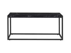 Table Basse Effet Marbre Noir Avec Pieds Noirs DELANO -Meilleur Meubles Magasin table basse 16212157