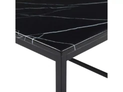 Table Basse Effet Marbre Noir Avec Pieds Noirs DELANO -Meilleur Meubles Magasin table basse 16212159