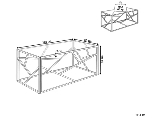 Table Basse Dorée En Verre ORLAND -Meilleur Meubles Magasin table basse 16275319