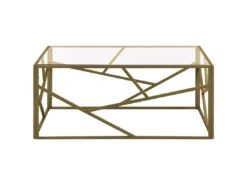Table Basse Dorée En Verre ORLAND -Meilleur Meubles Magasin table basse 16275321