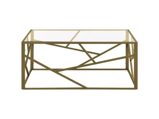 Table Basse Dorée En Verre ORLAND -Meilleur Meubles Magasin table basse 16275321