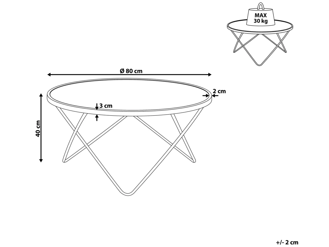 Table Basse Blanche Et Argentée MERIDIAN II 5 Table Basse Blanche Et Argentée MERIDIAN II – Image 3