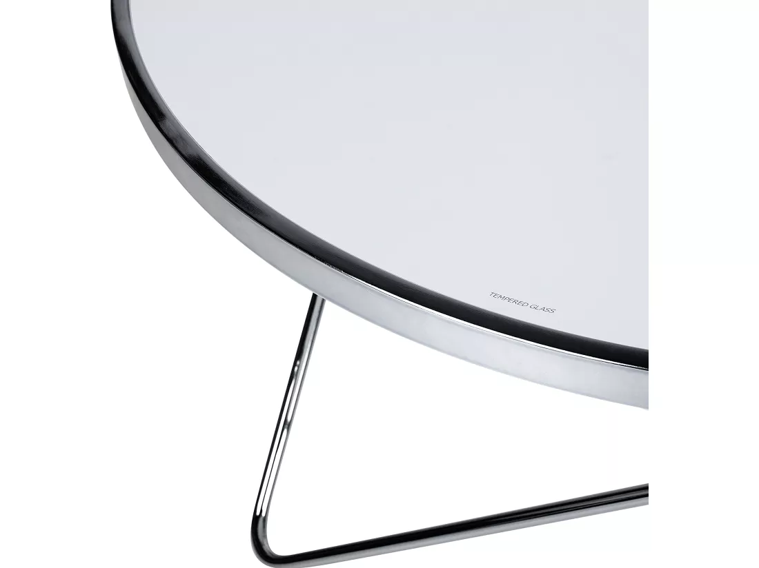 Table Basse Blanche Et Argentée MERIDIAN II 6 Table Basse Blanche Et Argentée MERIDIAN II – Image 4