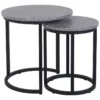 Lot De 2 Tables Appoint Béton/noires DIXIE -Meilleur Meubles Magasin table basse 16369471