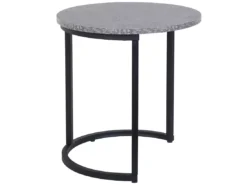 Lot De 2 Tables Appoint Béton/noires DIXIE -Meilleur Meubles Magasin table basse 16369477