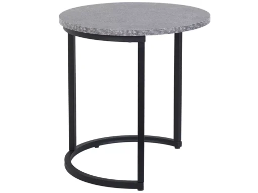 Lot De 2 Tables Appoint Béton/noires DIXIE -Meilleur Meubles Magasin table basse 16369477