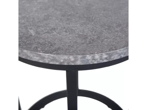 Lot De 2 Tables Appoint Béton/noires DIXIE -Meilleur Meubles Magasin table basse 16369483