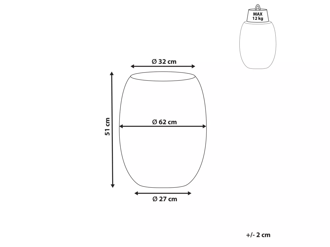 Table D'appoint Noire Grande UHANA 8 Table D'appoint Noire Grande UHANA – Image 6