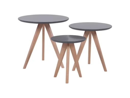 Tables Basses - Lot De 3 Tables D'appoint Gris VEGAS -Meilleur Meubles Magasin table basse 16370463
