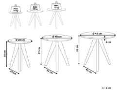 Tables Basses - Lot De 3 Tables D'appoint Gris VEGAS -Meilleur Meubles Magasin table basse 16370467