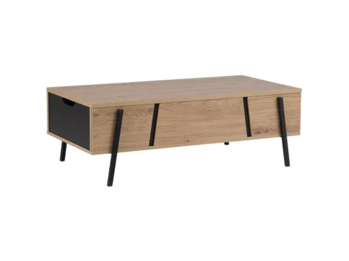 Table Basse En Bois Clair Et Noir BLACKPOOL -Meilleur Meubles Magasin table basse 16423797