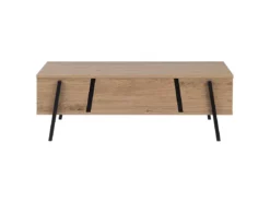 Table Basse En Bois Clair Et Noir BLACKPOOL -Meilleur Meubles Magasin table basse 16423807