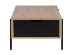 Table Basse En Bois Clair Et Noir BLACKPOOL -Meilleur Meubles Magasin table basse 16423809