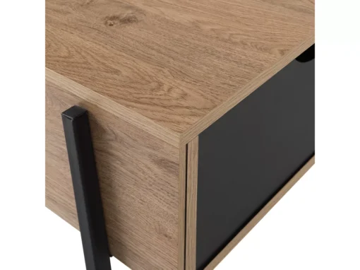 Table Basse En Bois Clair Et Noir BLACKPOOL -Meilleur Meubles Magasin table basse 16423813