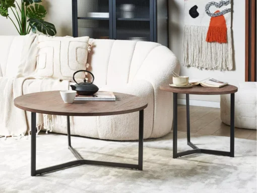 Table Basse Teinte Bois Sombre Et Noir TIPPO -Meilleur Meubles Magasin table basse 16423839