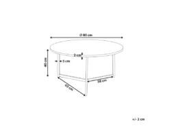 Table Basse Teinte Bois Sombre Et Noir TIPPO -Meilleur Meubles Magasin table basse 16423841