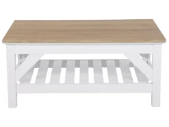 Table Basse Bois Clair/blanc 100 X 60 Cm SAVANNAH -Meilleur Meubles Magasin table basse 16424251