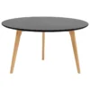 Table Basse Noire Et Bois Clair ⌀ 80 TENNESSEE -Meilleur Meubles Magasin table basse 16424549