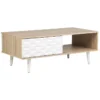 Table Basse En Bois Clair Et Blanc SWANSEA -Meilleur Meubles Magasin table basse 16424649