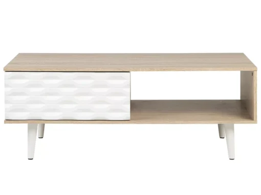 Table Basse En Bois Clair Et Blanc SWANSEA -Meilleur Meubles Magasin table basse 16424655
