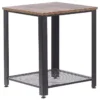 Table Appoint Bois Foncé Et Noire 45 X 45 Cm ASTON -Meilleur Meubles Magasin table basse 16614659