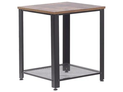 Table Appoint Bois Foncé Et Noire 45 X 45 Cm ASTON -Meilleur Meubles Magasin table basse 16614659
