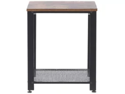 Table Appoint Bois Foncé Et Noire 45 X 45 Cm ASTON -Meilleur Meubles Magasin table basse 16614665