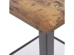 Table Appoint Bois Foncé Et Noire 45 X 45 Cm ASTON -Meilleur Meubles Magasin table basse 16614667