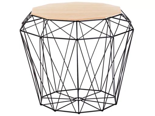 Table Appoint Noire Et Marron Clair ELIDA -Meilleur Meubles Magasin table basse 16614915