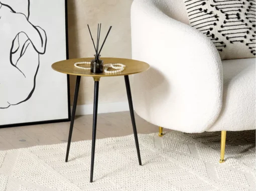 Table D'appoint Noir Et Doré WAIPU -Meilleur Meubles Magasin table basse 16615235