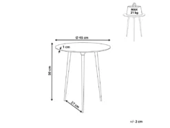 Table D'appoint Noir Et Doré WAIPU -Meilleur Meubles Magasin table basse 16615237