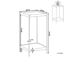 Table Appoint Cuivrée 29 X 29 X 60 Cm ALSEA -Meilleur Meubles Magasin table basse 16615513