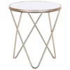 Table Appoint Blanche Et Doré MERIDIAN II -Meilleur Meubles Magasin table basse 16615519