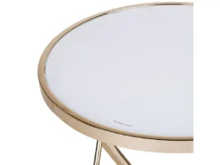 Table Appoint Blanche Et Doré MERIDIAN II -Meilleur Meubles Magasin table basse 16615525