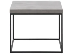 Table Appoint Effet Béton Et Noire DELANO -Meilleur Meubles Magasin table basse 16615797