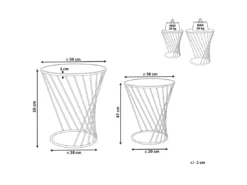 Lot De 2 Tables Basses Verre Et Acier Doré Rondes TWIST -Meilleur Meubles Magasin table basse 16615913