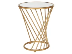 Lot De 2 Tables Basses Verre Et Acier Doré Rondes TWIST -Meilleur Meubles Magasin table basse 16615915