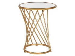 Lot De 2 Tables Basses Verre Et Acier Doré Rondes TWIST -Meilleur Meubles Magasin table basse 16615917