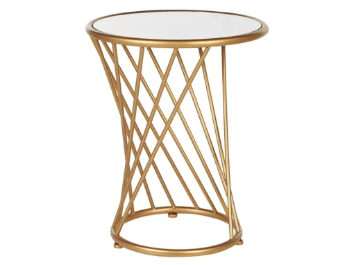 Lot De 2 Tables Basses Verre Et Acier Doré Rondes TWIST -Meilleur Meubles Magasin table basse 16615917