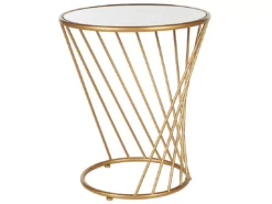 Lot De 2 Tables Basses Verre Et Acier Doré Rondes TWIST -Meilleur Meubles Magasin table basse 16615919
