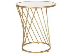 Lot De 2 Tables Basses Verre Et Acier Doré Rondes TWIST -Meilleur Meubles Magasin table basse 16615921