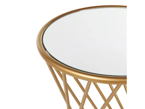 Lot De 2 Tables Basses Verre Et Acier Doré Rondes TWIST -Meilleur Meubles Magasin table basse 16615923