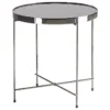 Table Appoint Noire Et Argentée Ronde ⌀ 40 Cm LUCEA -Meilleur Meubles Magasin table basse 16630691