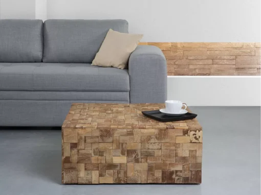 Table D'appoint En Bois De Teck 80x80 Cm GAMBO -Meilleur Meubles Magasin table basse 16630731