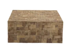 Table D'appoint En Bois De Teck 80x80 Cm GAMBO -Meilleur Meubles Magasin table basse 16630735